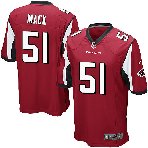 Nike Falcons #51 Alex Mack Red Team Color Youth Stitched NFL Elite Jersey